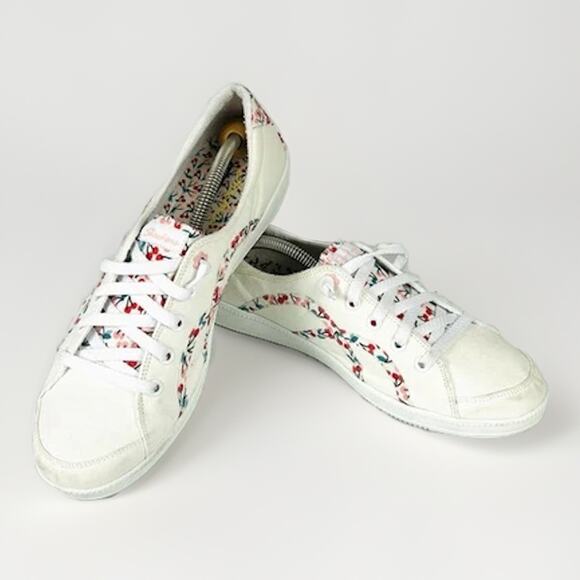 Skechers Floral Print Slip-On Lace Up Shoes- Madison Ave Take A Walk Sz 11 - Picture 1 of 6